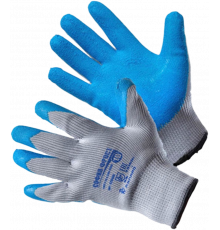 Перчатки АМПАРО™ София Фрост двойные (полиэфир+рельефный латекс), серый/синий, 428480 Перчатки АМПАРО™ София Фрост двойные (полиэфир+рельефный латекс), серый/синий, 428480