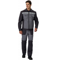 Костюм Лидер (тк.Балтекс,210) брюки, т.серый/св.серый Костюм Лидер (тк.Балтекс,210) брюки, т.серый/св.серый