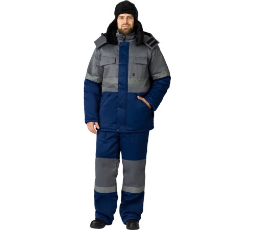 Костюм зимний Нордхард-2 СОП (тк.Смесовая,250) п/к, т.синий/серый Костюм зимний Нордхард-2 СОП (тк.Смесовая,250) п/к, т.синий/серый