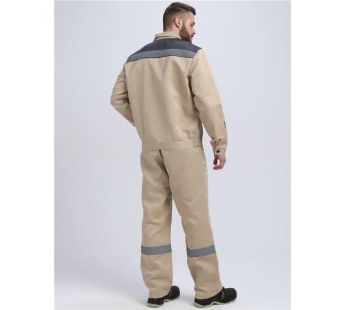 Костюм Лигор-2 СОП (тк.Смесовая,210) п/к, бежевый/т.серый Костюм Лигор-2 СОП (тк.Смесовая,210) п/к, бежевый/т.серый
