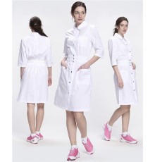 Халат женский Симпл-004 (тк.Смесовая,120) MedLine, белый