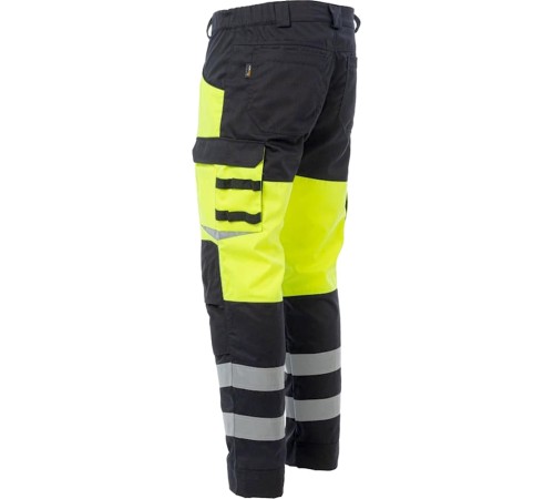 Брюки сигнальные Brodeks KS309, цвет жёлтый, чёрный Брюки сигнальные Brodeks KS309, цвет жёлтый, чёрный