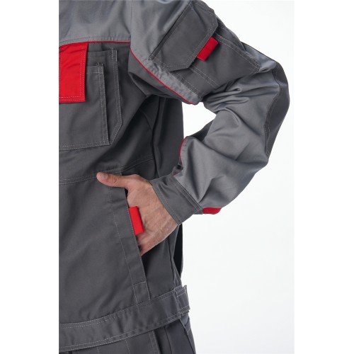Костюм Союз-Профессионал-1 (тк.Балтекс,240) брюки, т.серый/св.серый/красный Костюм Союз-Профессионал-1 (тк.Балтекс,240) брюки, т.серый/св.серый/красный
