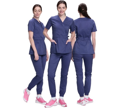 Костюм женский хирургический Модерн-004 (тк.Стрейч,120) MedLine, т.синий Костюм женский хирургический Модерн-004 (тк.Стрейч,120) MedLine, т.синий