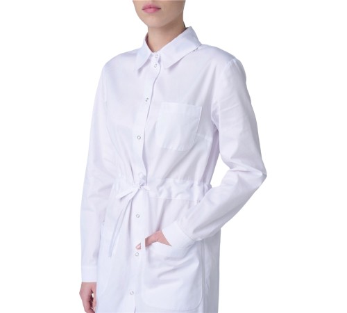Халат женский Сансара-001 (тк.Смесовая,160) MedLine, белый Халат женский Сансара-001 (тк.Смесовая,160) MedLine, белый