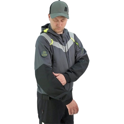 Комбинезон летний мужской Brodeks KS503, цвет серый, чёрный