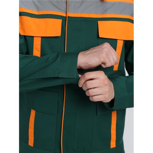 Костюм для ИТР СОП IMP (тк.Саржа,250) брюки, т.зеленый/оранжевый Костюм для ИТР СОП IMP (тк.Саржа,250) брюки, т.зеленый/оранжевый