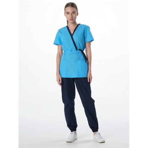 Костюм женский Симпл-001 (тк.Смесовая,120) MedLine, т.синий/голубой Костюм женский Симпл-001 (тк.Смесовая,120) MedLine, т.синий/голубой