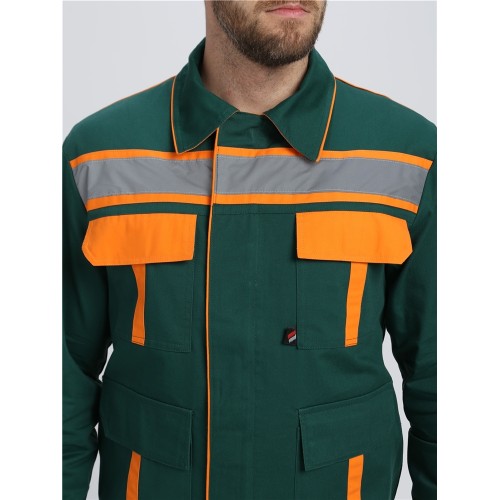 Костюм для ИТР СОП IMP (тк.Саржа,250) брюки, т.зеленый/оранжевый Костюм для ИТР СОП IMP (тк.Саржа,250) брюки, т.зеленый/оранжевый