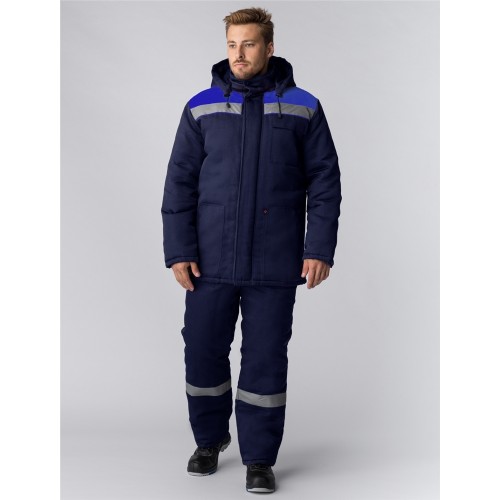 Костюм зимний Партнер NEW (тк.Смесовая, 210) п/к, т.синий/васильковый Костюм зимний Партнер NEW (тк.Смесовая, 210) п/к, т.синий/васильковый