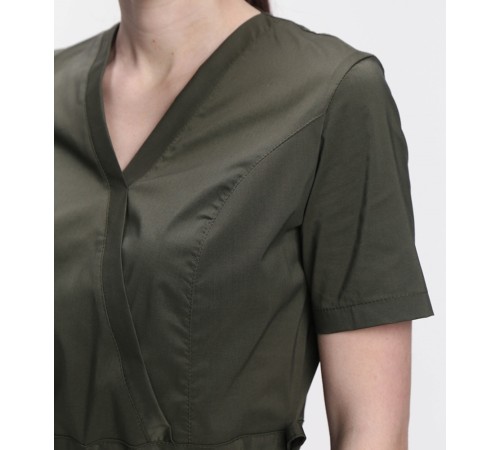 Костюм женский хирургический Модерн-004 (тк.Стрейч,120) MedLine, хаки Костюм женский хирургический Модерн-004 (тк.Стрейч,120) MedLine, хаки