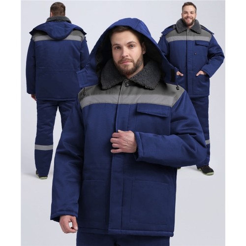 Куртка зимняя для бригадира NEW (тк.Смесовая,210), т.синий/серый Куртка зимняя для бригадира NEW (тк.Смесовая,210), т.синий/серый