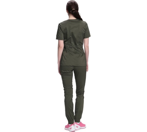Костюм женский хирургический Модерн-004 (тк.Стрейч,120) MedLine, хаки Костюм женский хирургический Модерн-004 (тк.Стрейч,120) MedLine, хаки