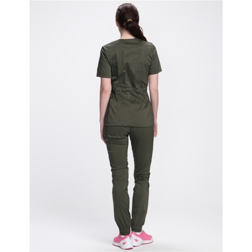 Костюм женский хирургический Модерн-004 (тк.Стрейч,120) MedLine, хаки Костюм женский хирургический Модерн-004 (тк.Стрейч,120) MedLine, хаки
