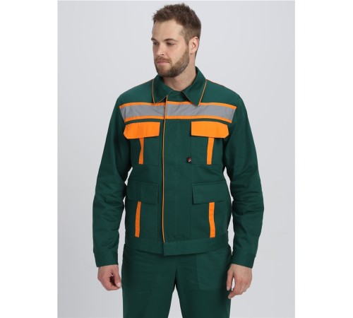 Костюм для ИТР СОП IMP (тк.Саржа,250) брюки, т.зеленый/оранжевый Костюм для ИТР СОП IMP (тк.Саржа,250) брюки, т.зеленый/оранжевый