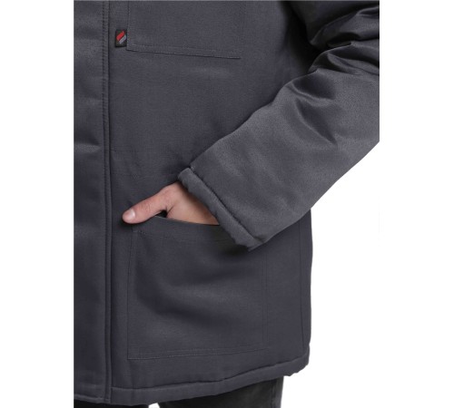 Куртка зимняя для бригадира NEW (тк.Смесовая,210), т.серый/красный Куртка зимняя для бригадира NEW (тк.Смесовая,210), т.серый/красный
