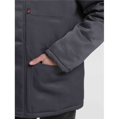 Куртка зимняя для бригадира NEW (тк.Смесовая,210), т.серый/красный Куртка зимняя для бригадира NEW (тк.Смесовая,210), т.серый/красный