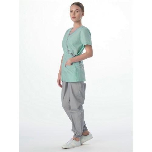 Костюм женский Симпл-001 (тк.Смесовая,120) MedLine, серый/мятный-74 Костюм женский Симпл-001 (тк.Смесовая,120) MedLine, серый/мятный-74