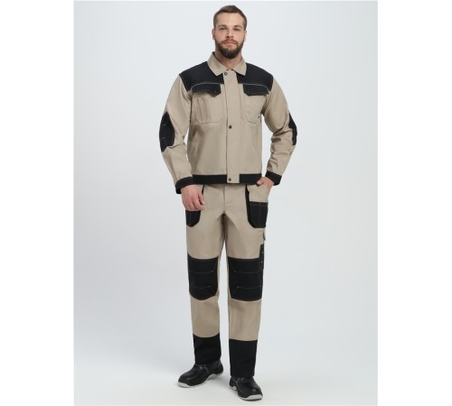 Костюм Вестгард-1 (тк.Канвас,260) брюки, бежевый/черный Костюм Вестгард-1 (тк.Канвас,260) брюки, бежевый/черный