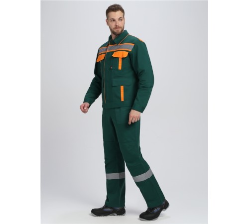 Костюм для ИТР СОП IMP (тк.Саржа,250) п/к, т.зеленый/оранжевый Костюм для ИТР СОП IMP (тк.Саржа,250) п/к, т.зеленый/оранжевый
