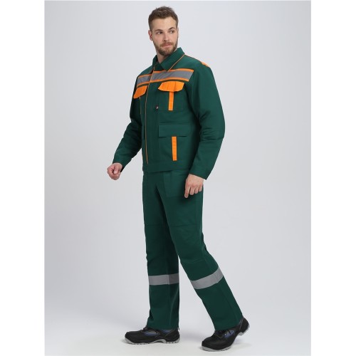 Костюм для ИТР СОП IMP (тк.Саржа,250) п/к, т.зеленый/оранжевый Костюм для ИТР СОП IMP (тк.Саржа,250) п/к, т.зеленый/оранжевый