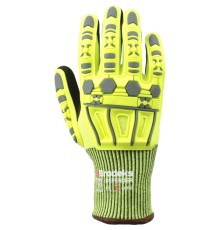 Перчатки рабочие Brodeks GC-22i, цвет серый, чёрный, жёлтый