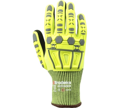 Перчатки рабочие Brodeks GC-22i, цвет серый, чёрный, жёлтый Перчатки рабочие Brodeks GC-22i, цвет серый, чёрный, жёлтый
