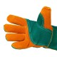 Green Welder Краги из спилка зеленого цвета с усилением, прошиты огнеупорной нитью