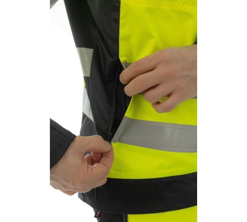Куртка сигнальная Brodeks KS225, цвет жёлтый, чёрный Куртка сигнальная Brodeks KS225, цвет жёлтый, чёрный