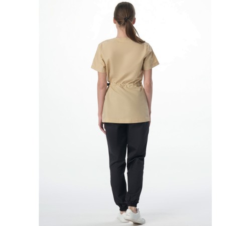 Костюм женский Симпл-001 (тк.Смесовая,120) MedLine, черный/бежевый Костюм женский Симпл-001 (тк.Смесовая,120) MedLine, черный/бежевый