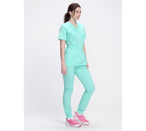 Костюм женский хирургический Модерн-004 (тк.Стрейч,120) MedLine, мятный Костюм женский хирургический Модерн-004 (тк.Стрейч,120) MedLine, мятный