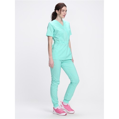 Костюм женский хирургический Модерн-004 (тк.Стрейч,120) MedLine, мятный Костюм женский хирургический Модерн-004 (тк.Стрейч,120) MedLine, мятный