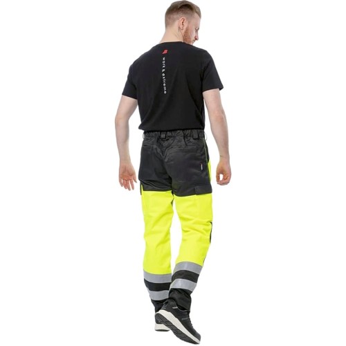 Брюки сигнальные Brodeks KS313, цвет жёлтый, чёрный Брюки сигнальные Brodeks KS313, цвет жёлтый, чёрный