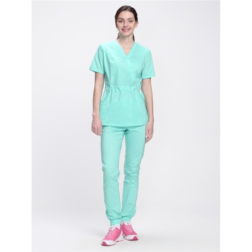 Костюм женский хирургический Модерн-004 (тк.Стрейч,120) MedLine, мятный Костюм женский хирургический Модерн-004 (тк.Стрейч,120) MedLine, мятный