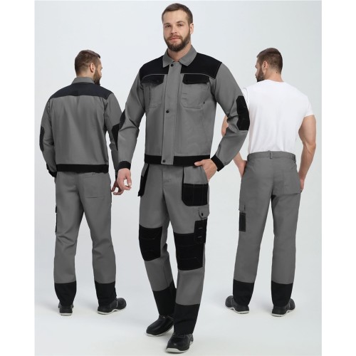 Костюм Вестгард-1 (тк.Канвас,260) брюки, т.серый/черный Костюм Вестгард-1 (тк.Канвас,260) брюки, т.серый/черный