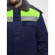 Куртка зимняя для бригадира NEW (тк.Смесовая,210), т.синий/лимонный