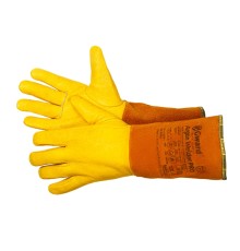 Argon Welder Pro Краги из спилка с перчаткой из желтой кожи