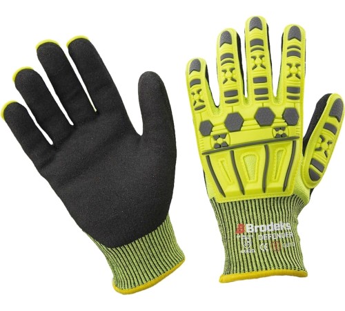 Перчатки рабочие Brodeks GC-22i, цвет серый, чёрный, жёлтый Перчатки рабочие Brodeks GC-22i, цвет серый, чёрный, жёлтый