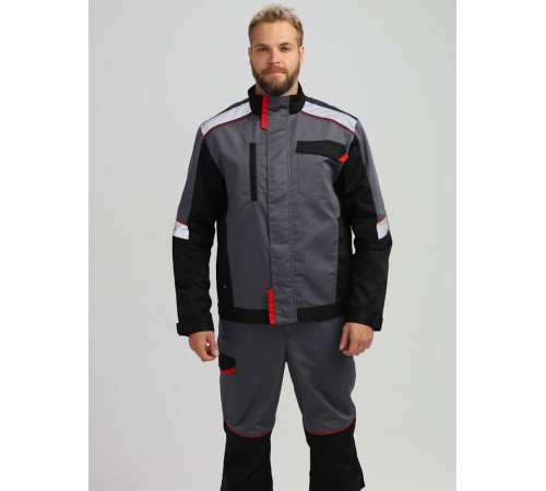 Костюм Сервис NEW (тк.Смесовая,240) п/к, серый/черный Костюм Сервис NEW (тк.Смесовая,240) п/к, серый/черный