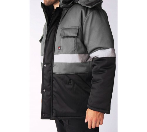 Костюм зимний Нордхард-2 СОП (тк.Смесовая,250) п/к, черный/серый Костюм зимний Нордхард-2 СОП (тк.Смесовая,250) п/к, черный/серый