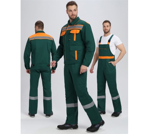 Костюм для ИТР СОП IMP (тк.Саржа,250) п/к, т.зеленый/оранжевый Костюм для ИТР СОП IMP (тк.Саржа,250) п/к, т.зеленый/оранжевый