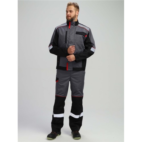 Костюм Сервис NEW (тк.Смесовая,240) п/к, серый/черный Костюм Сервис NEW (тк.Смесовая,240) п/к, серый/черный