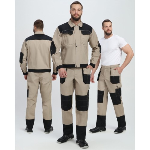 Костюм Вестгард-1 (тк.Канвас,260) брюки, бежевый/черный Костюм Вестгард-1 (тк.Канвас,260) брюки, бежевый/черный