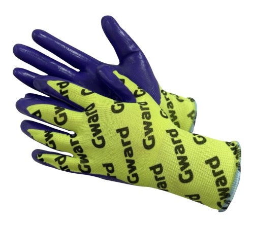 Hi-Vis Перчатки нейлоновые с нитриловым покрытием Hi-Vis Перчатки нейлоновые с нитриловым покрытием