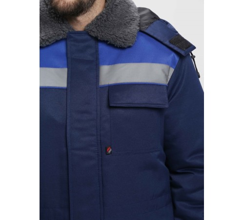 Куртка зимняя Бригада NEW (тк.Смесовая,210), т.синий/васильковый Куртка зимняя Бригада NEW (тк.Смесовая,210), т.синий/васильковый