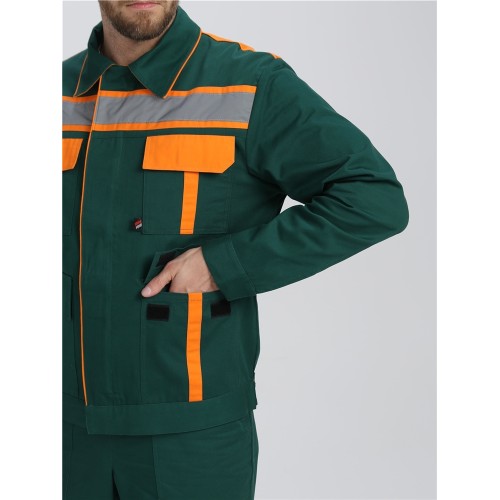 Костюм для ИТР СОП IMP (тк.Саржа,250) брюки, т.зеленый/оранжевый Костюм для ИТР СОП IMP (тк.Саржа,250) брюки, т.зеленый/оранжевый