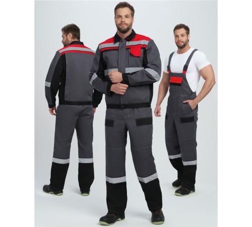 Костюм Виват-2 Премиум IMP (тк.Смесовая, 240) п/к, т.серый/черный/красный Костюм Виват-2 Премиум IMP (тк.Смесовая, 240) п/к, т.серый/черный/красный