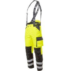 Брюки сигнальные зимние Brodeks KW308, цвет жёлтый, чёрный