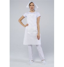 Фартук с грудкой тип Б (тк.Бязь,145) 5 шт., белый
