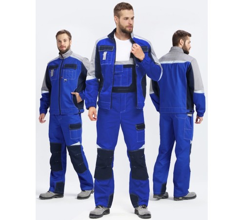 Костюм Вектрон-2 (тк.Смесовая,240) п/к, васильковый/т.синий/серый Костюм Вектрон-2 (тк.Смесовая,240) п/к, васильковый/т.синий/серый